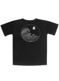 Kids T-shirt Wash Black Yin Wave