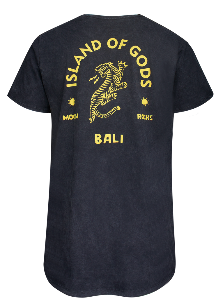 Men T-Shirt 2 Black Wash Island Of Gods