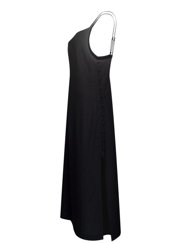 Long Dress Linen Amaia Black