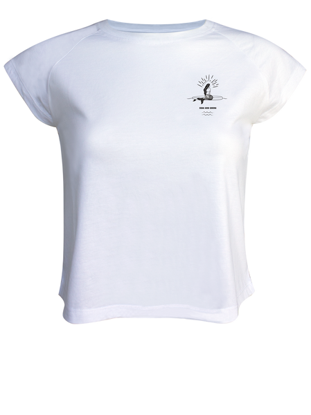 Women T-shirt Canela White Rise and Shine