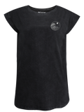 Women T-shirt Roll Black Wash Yin Wave