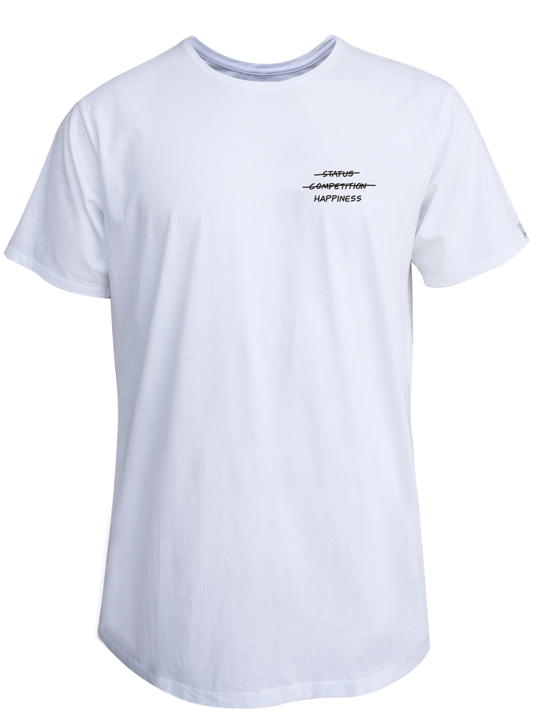 MEN T-SHIRT 2 WHITE HAPPINESS