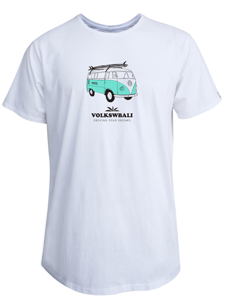 MEN T-SHIRT 2 WHITE VOLKS BALI