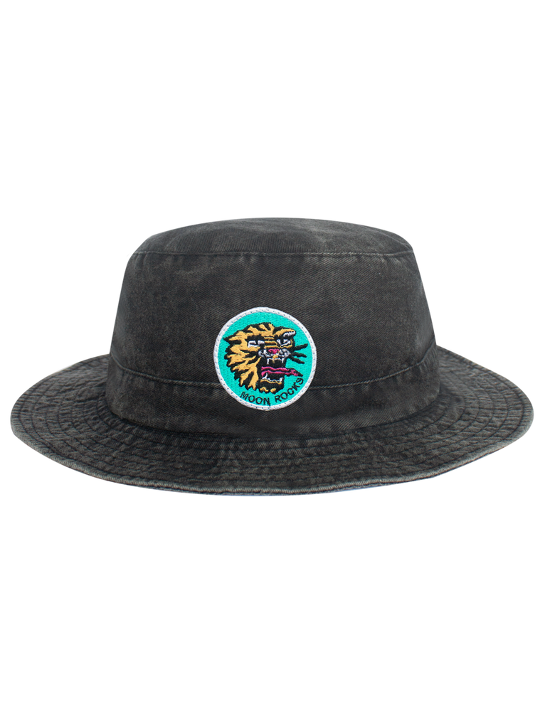 Hat Bucket Tiger Patch Black Wash