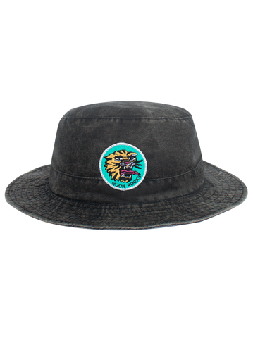 Hat Bucket Tiger Patch Black Wash