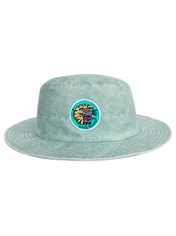 Hat Bucket Tiger Patch Green Wash