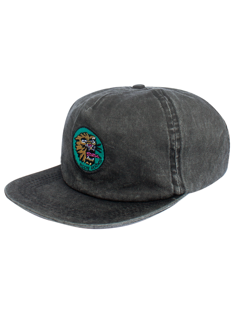 Cap Five Panel Tiger Patch Black Wash