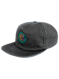 Cap Five Panel Tiger Patch Black Wash