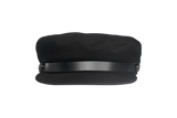 Captain Hat Leather Black