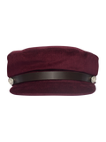 Captain Hat Leather Maroon