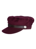 Captain Hat Leather Maroon