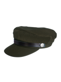 Captain Hat Leather Olive