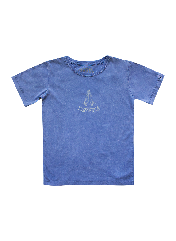 Kids T-shirt Blue Wash Namaste