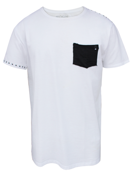 Men T-Shirt White Pocket Bintang