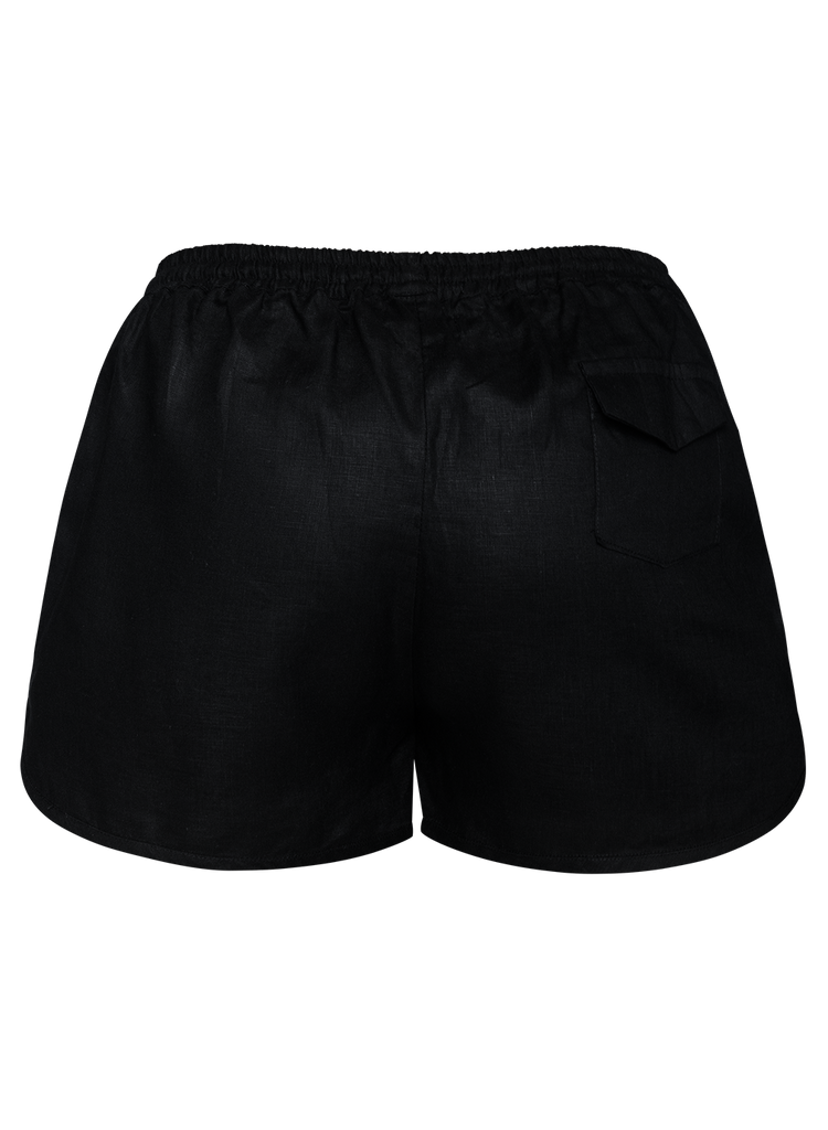 Pant Shortcut Linen Black