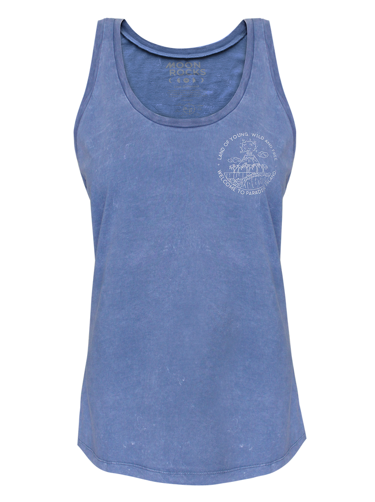 Women Singlet Angin Blue Wash Land Off Young