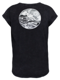 Women T-Shirt Roll Black Wash Bingin