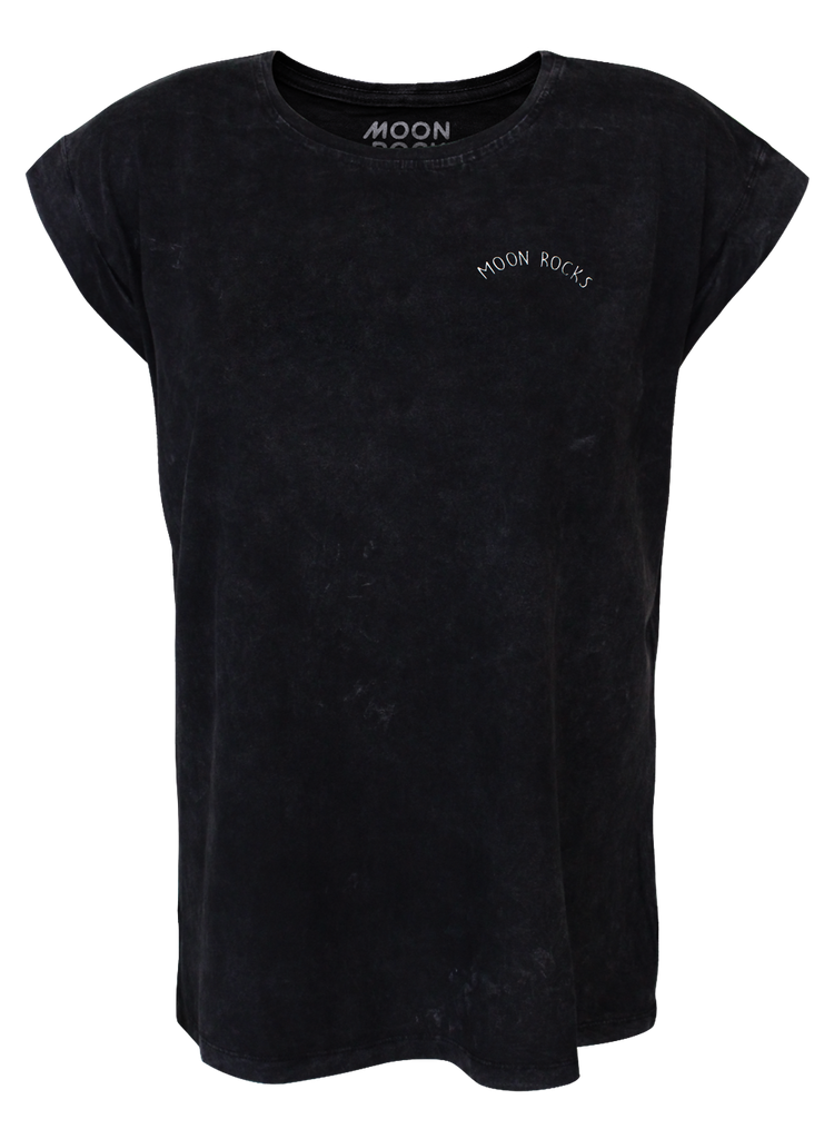 Women T-Shirt Roll Black Wash Bingin