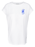 Women T-Shirt Roll White Moon Snake White