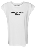 Women T-shirt Roll White Naked Surf
