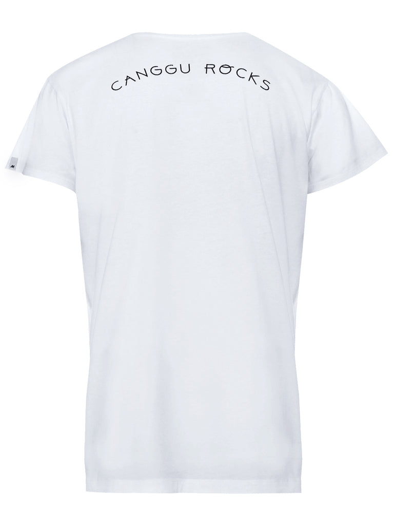 Men T-shirt White Canggu Rock Small