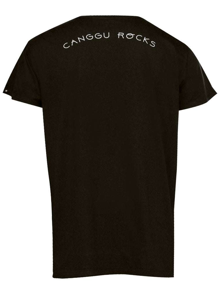 Men T-shirt Black Canggu Rock Small